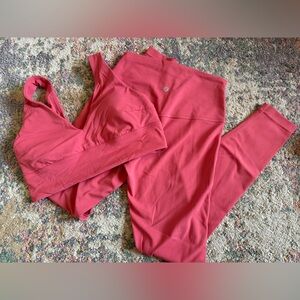 lululemon athletica pink workout set